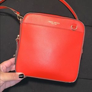 redish orange henri bendel crossbody